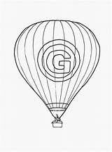 Air Balloon Hot Coloring Pages Kids Printable Vintage Balloons Comments sketch template