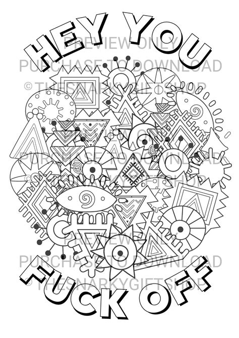 printable adult coloring pages rude coloring instant etsy ireland