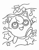 Coloring Pokemon Pages Jigglypuff Color Printable Colouring Sheets sketch template