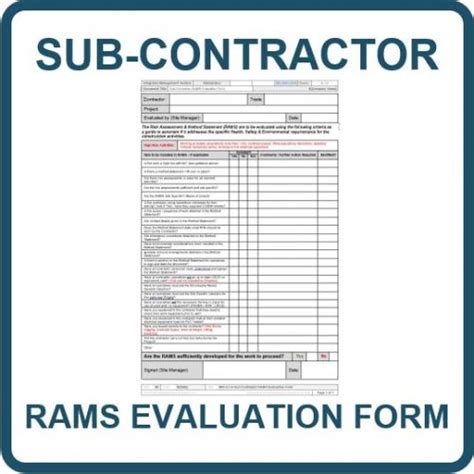 Sub Contractor Evaluation Questionnaire Construction Phase Plan