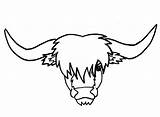 Highland Clipart Cow Scottish Line Logo Beef Cattle Cliparts Clipground Highlanders Concepts sketch template