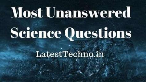 unanswered science questions   question  offer  number