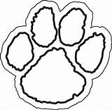 Paw Tiger Print Template Coloring Printable Prints Shape Oval Cliparts Pages Clip Library Clipart Popular Sheets sketch template
