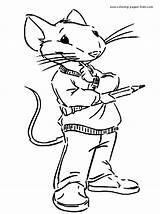 Stuart Little Coloring Pages Cartoon Character Color Sheets Book Printable Kids Characters Kid Print sketch template
