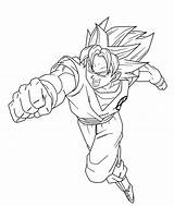 Goku Lineart Saodvd sketch template