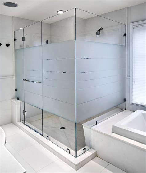 half frosted shower glass door bathroom contemporary glass door buy