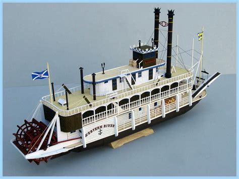 western river steamboat premium paper models paper models model