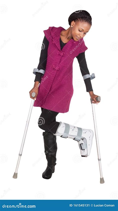 african woman broken leg stock image image  patient