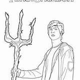Percy Jackson Coloring Pages Es Trident Yodibujo Grover Poseidons Tridente Poseidon Son Mythology Source Template Hellokids Colouring sketch template