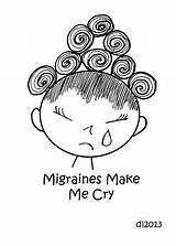 Migraine Headache sketch template