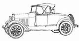 Ford Model Coloring Pages Car 1928 Concept Color sketch template