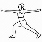 Yoga Pose Asana Vector Posture Outlines Lunge Crescent Twist Icon Flat Poses Asanas Iconfinder Change Colors sketch template
