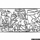 Guernica Picasso Thecolor Niños από αποθηκεύτηκε Resultado sketch template