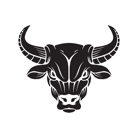 bull head illustration  wildlife logo badge illustration  png