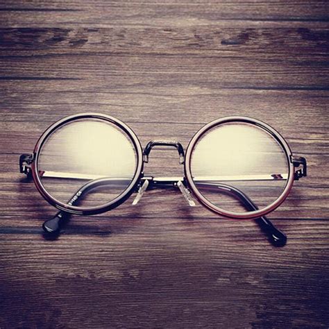 Buy Vintage Round 48mm Eyeglasses Frames Metal Full