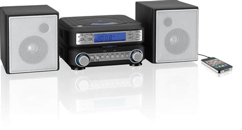 gpx hcb compact cd player stereo home  system   fm tuner blacksilver buy
