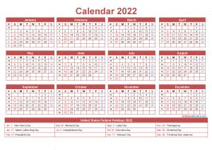 page calendar printable
