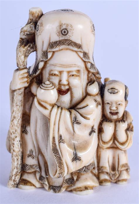 a 19th century japanese meiji period carved ivory netsuke by
