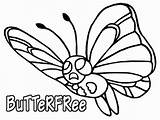 Butterfree Coloring Pokemon Pages Pokemons Drawings Color Pokedex Kids sketch template