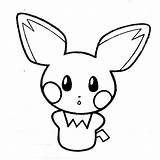 Pichu Coloring Colorluna sketch template