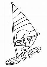 Voile Planche Windsurfing Sailboard Transportation sketch template