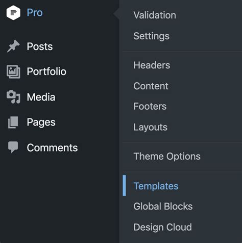 template manager themeco docs