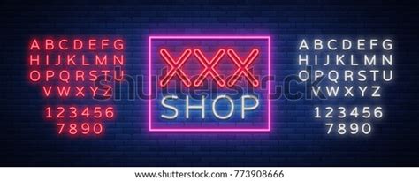 sex shop logo night sign neon stock vector royalty free 773908666