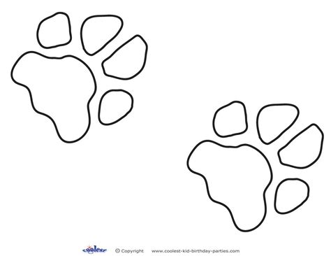 dog paw print templates printable invitation design blog