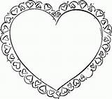 Colorear Corazones Corazon sketch template