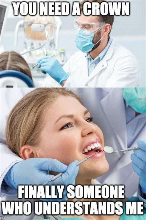 tag someone who deserves a crown 😉 👑 dentist humor dental jokes