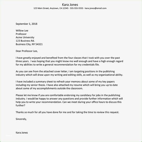 attractive    letter  recommendation template