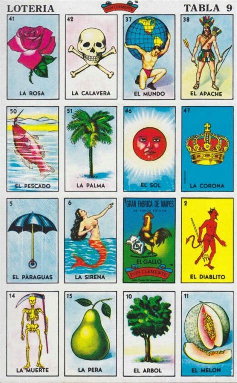 cartas de la loteria mexicana ideal  decoracion de fiestas