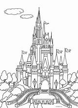 Castle Princess Coloring Pages Disney Getcolorings sketch template