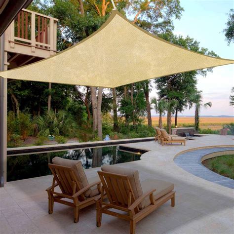 square sun shade sail uv blocking outdoor patio lawn garden canopy cover walmartcom