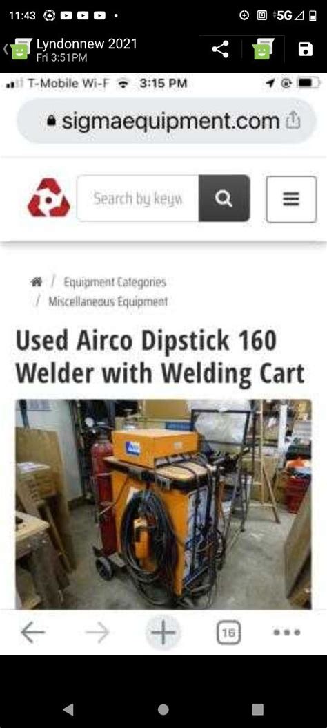 airco dipstick  welder  cart  sale  fountain valley