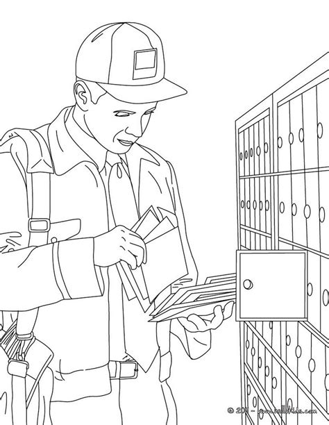 postman coloring page amazing   kids  discover job
