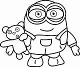 Minion Coloring Printables Pages Kids Printable sketch template