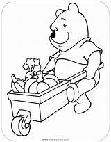 Winnie Coloring Pooh Pages Activities Disneyclips Carting Vegetables Misc Funstuff sketch template