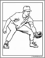 Baseball Coloring Pages Player Printable Players Mlb Pitcher Sports Ball Sheet Print Batter Outfield Colorwithfuzzy Choose Board Pdf sketch template