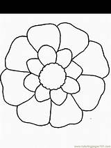 Printable Large Flower Coloring Template Pages Popular Color sketch template