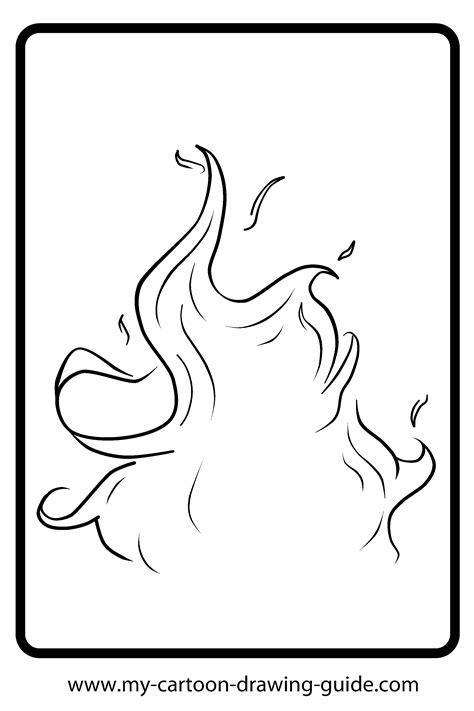 fire colouring page