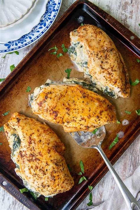 easy spinach stuffed chicken breast easy baked stuffed chicken recipe