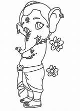 Ganesh Drawing Ganesha Sketch Coloring Lord Easy Ji Kids Pages Ganpati Simple Line Drawings Colouring Bal Colour Cliparts Sketches Hanuman sketch template