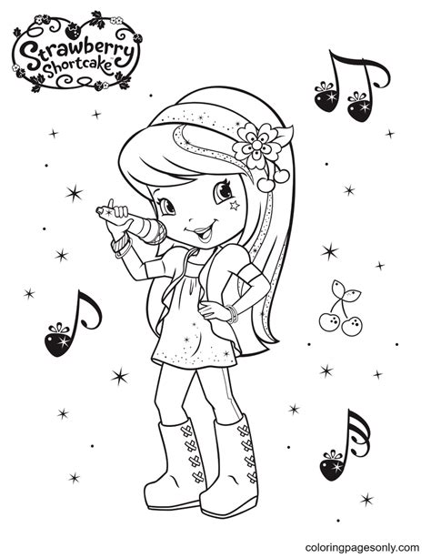 cherry jam  singing coloring page  printable coloring pages