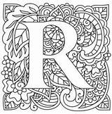 Mendhika Kleurplaat Letters Repujado Mehndi Buchstaben Zentagles sketch template
