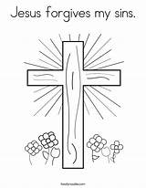 Coloring Jesus Forgives Sins Cross Built California Usa sketch template