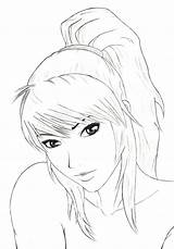 Face Girl Faces Girls Coloring Drawing Pages Easy Drawings Template Pretty Beautiful Simple Female Sketches Women Pencil Draw Anime Color sketch template