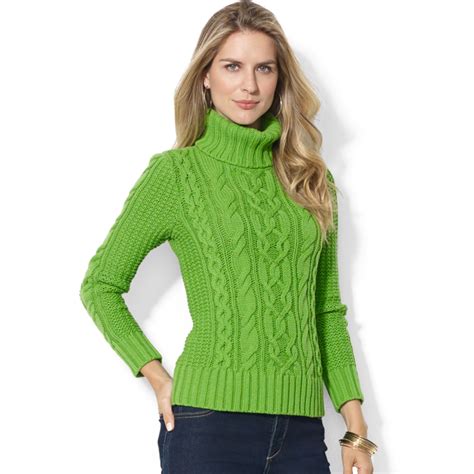 womens green turtleneck sweater baggage clothing