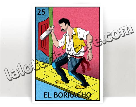 El Borracho Loteria Art Print · Geekyprints · Online Store