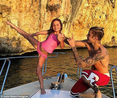 Justin Bieber Helps Little Sister Jazmyn With Her